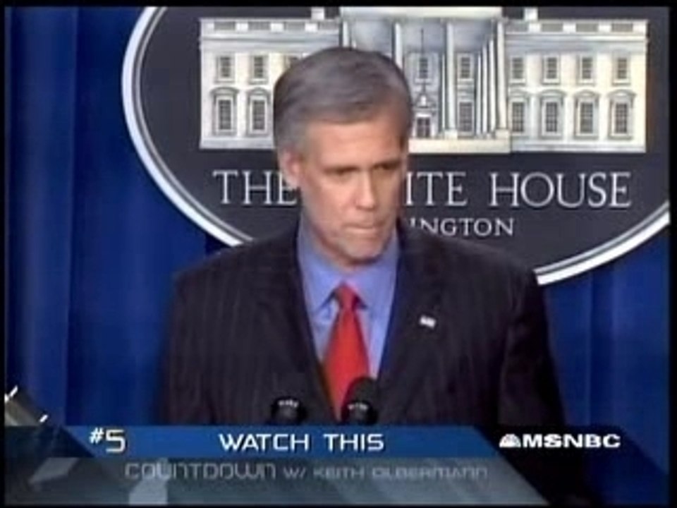 Countdown w/o Keith Olbermann "Helping out the White House?