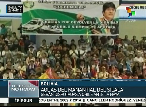 Morales: Denunciaremos a Chile por uso ilegal de manantial Silala