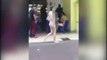 Onlookers stunned as naked woman walks out of restaurant