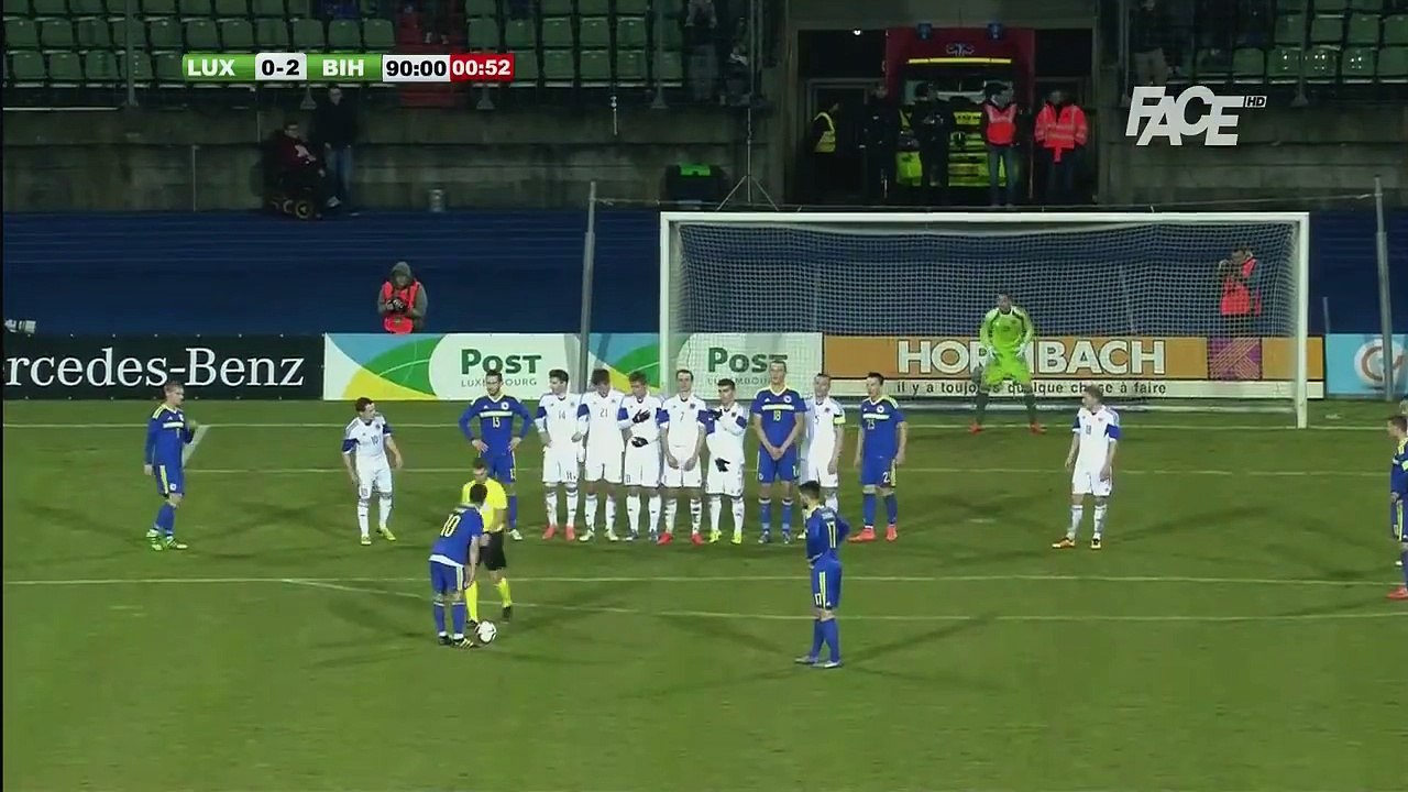 Miralem Pjanic goal Vs Luxembourg 24.3.2016 (Friendly Game)_HD