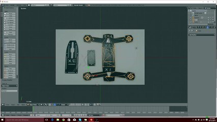 XE180 quadcopter modeling timelapse