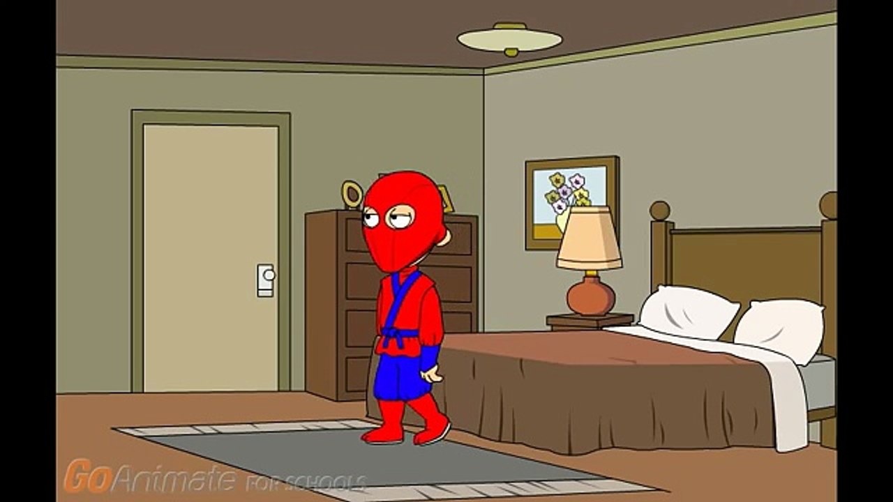 Classic Caillou Dresses Up As Spider-Man And Gets Grounded.