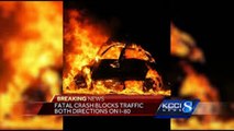 Two officers, two others killed in fiery crash