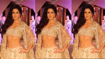 Katrina Kaif Hottest Navel Ramp Walk Fashion Show HD