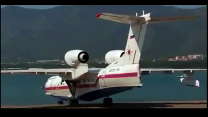 Beriev Be-200 Altair takeoff 2016 (Amphibious Aircraft)