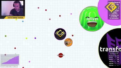 Agar.io: Chasing Kwebbelkop, Jelly and Slogoman on agar.io