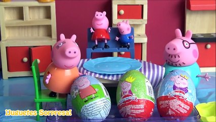 PEPA LA CERDITA HUEVO KINDER EN ESPAÑOL: PEPPA PIG HUEVITOS KINDER | JUGUETES DE PEPPA PI