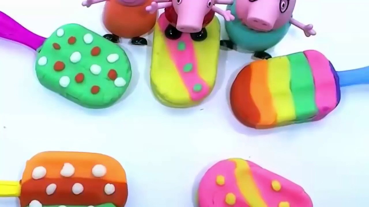 PLAY DOH CLAY!!! - wonderful ice-cream colorful by Peppa PIG Español videos 2016