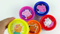 Learn Colours With Peppa Pig Play Doh Cans Surprise! Fun Toys colors Lesson!