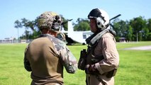 US Marines Fast Roping Out Of V 22 Osprey