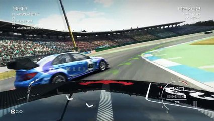 Gravy's reaction to a crash in Grid: Autosport