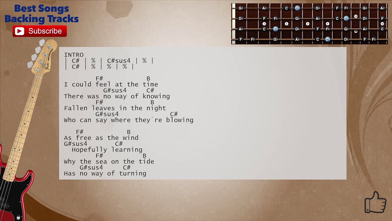 More Than This - Roxy Music Bass Backing Track with scale, chords and lyrics