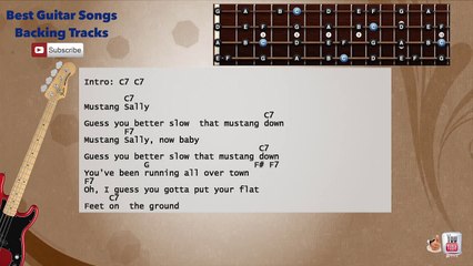 Mustang Sally - The Commitments Bass Backing Track with scale, chords and lyrics