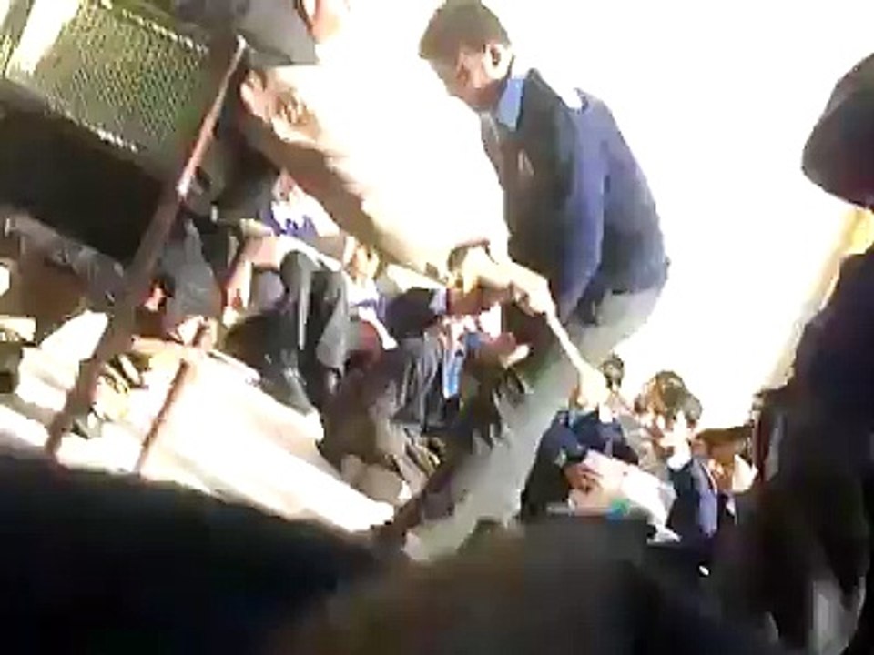 Teacher Brutally Beating Student