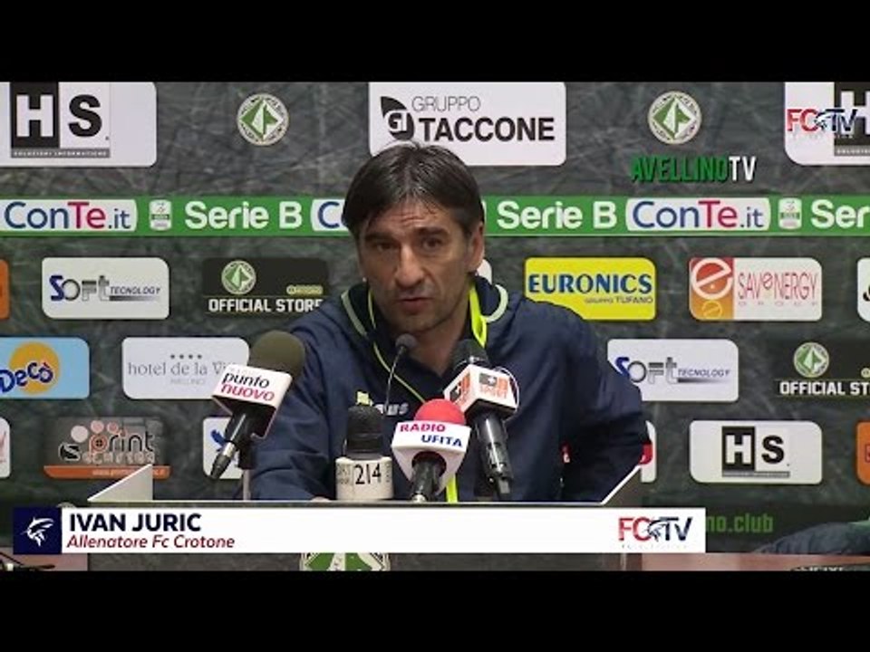 Sala stampa, mister Juric al termine di Avellino-Crotone
