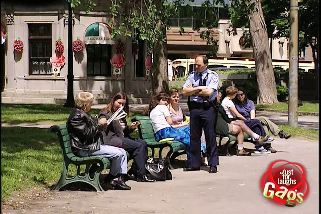 Biker woman trips cop