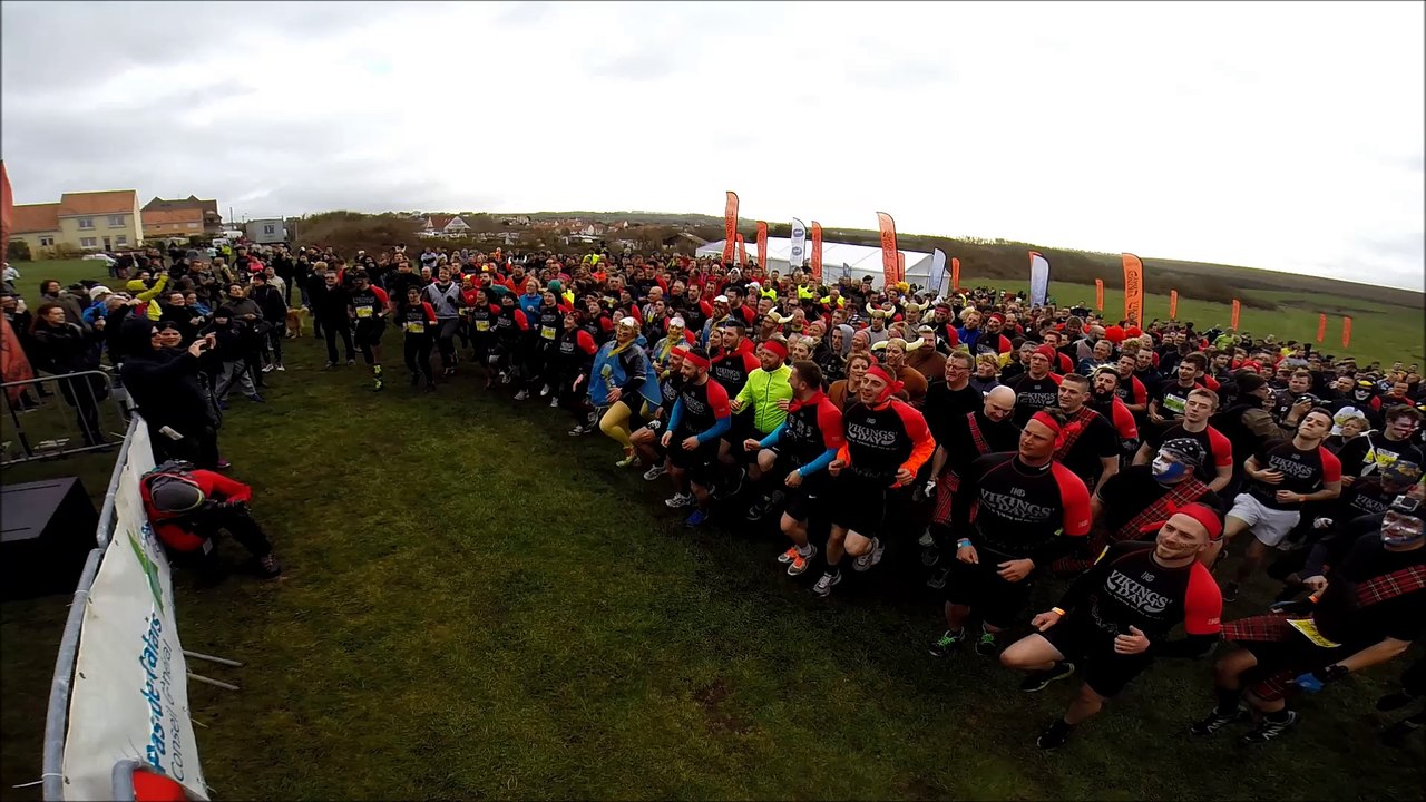 Les participants de la Viking's Day 2016 à l'échauffement