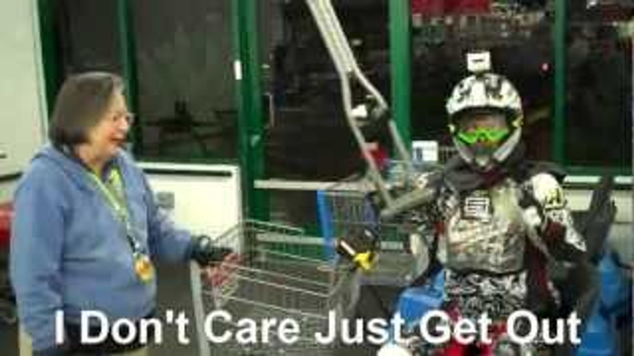 MOTO CART THIEF PRANK KICKED OUT OF WALMART (Garrett Overboardhumor)