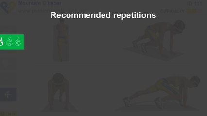 Cardio exercises  Mountain Climber