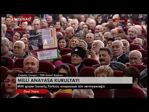 TGB Genel Başkanı Çağdaş Cengiz, Milli Anayasa Kurultayı'nda konuştu
