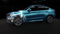 Технологии  Новый BMW X5 M и новая технология шасси  анимация BMW X6 M  изобретения