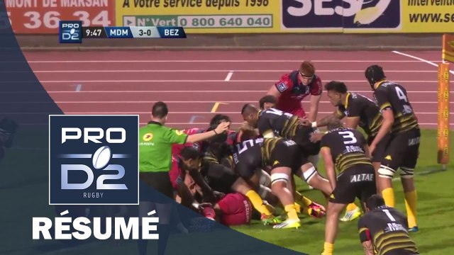 PRO D2 - Résumé Mont de Marsan-Béziers: 41-21 - J23 - Saison 2015/2016