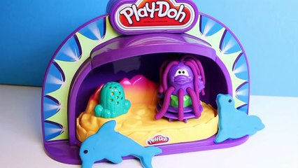 Play-Doh Make Display Stage Show Aquarium DIY Playdough Fish Dolphin Octupus Hasbro Toys