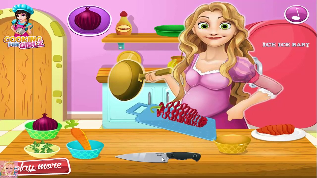 Pregnant Rapunzel Cooking Chicken Soup - Disney Princess Rapunzel Cooking Game for Kids