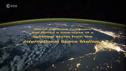 Space timelapse shows lightning storms - BBC News