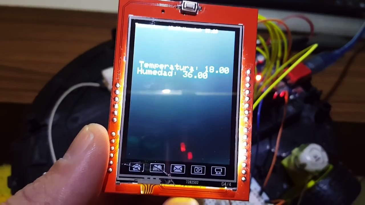 Sensor temperatura - humedad DHT11 y TFT 2,4- touch arduino