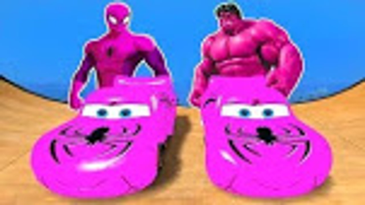PINK HULK & PINK SPIDERMAN POTTER PARTY & Nursery Rhymes Songs for Children