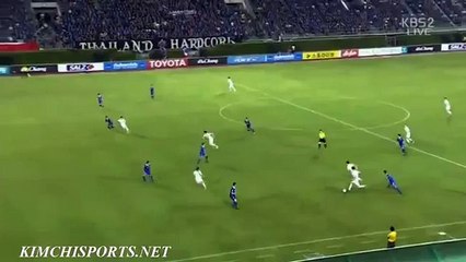 Hyun-Jun Suk Goal - Thailand vs South Korea 0-1 (Friendly Match 2016)