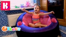Орбиз цветные шарики Спа Процедуры с массажным креслом у Мисс Катя Orbeez Massaging Body spa unboxing set Miss Katy 2016