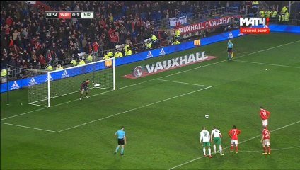 1-1 Simon Church Penalty Goal - Wales v. Northern Ireland - 24.03.2016 HD