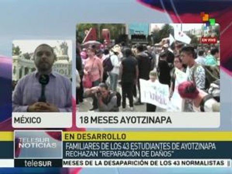 México: a 18 meses, exigen justicia para los 43 de Ayotzinapa