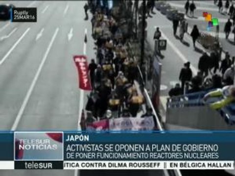 Japoneses marchan contra reapertura de reactores nucleares