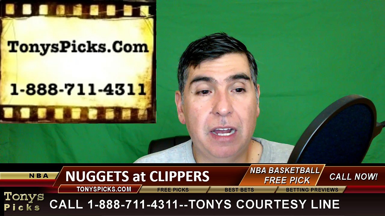 LA Clippers vs. Denver Nuggets Free Pick Prediction NBA Pro Basketball Odds Preview 3-27-2016