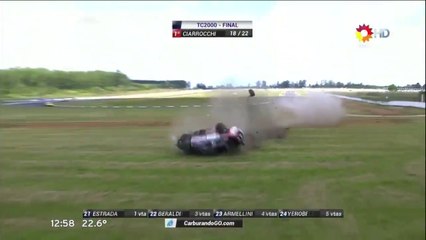 TC 2000 2016 Augusto Scalbi MASSIVE CRASH and FLIPS
