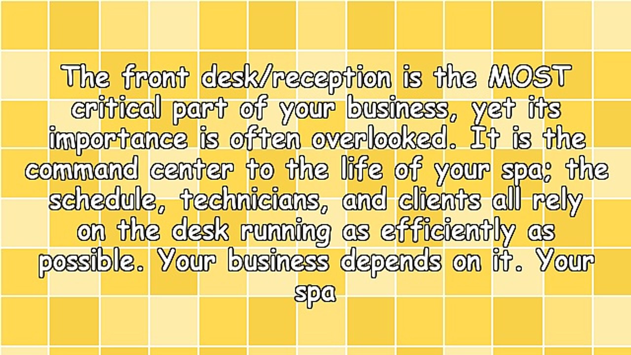 Successful Spa Desk Strategies
