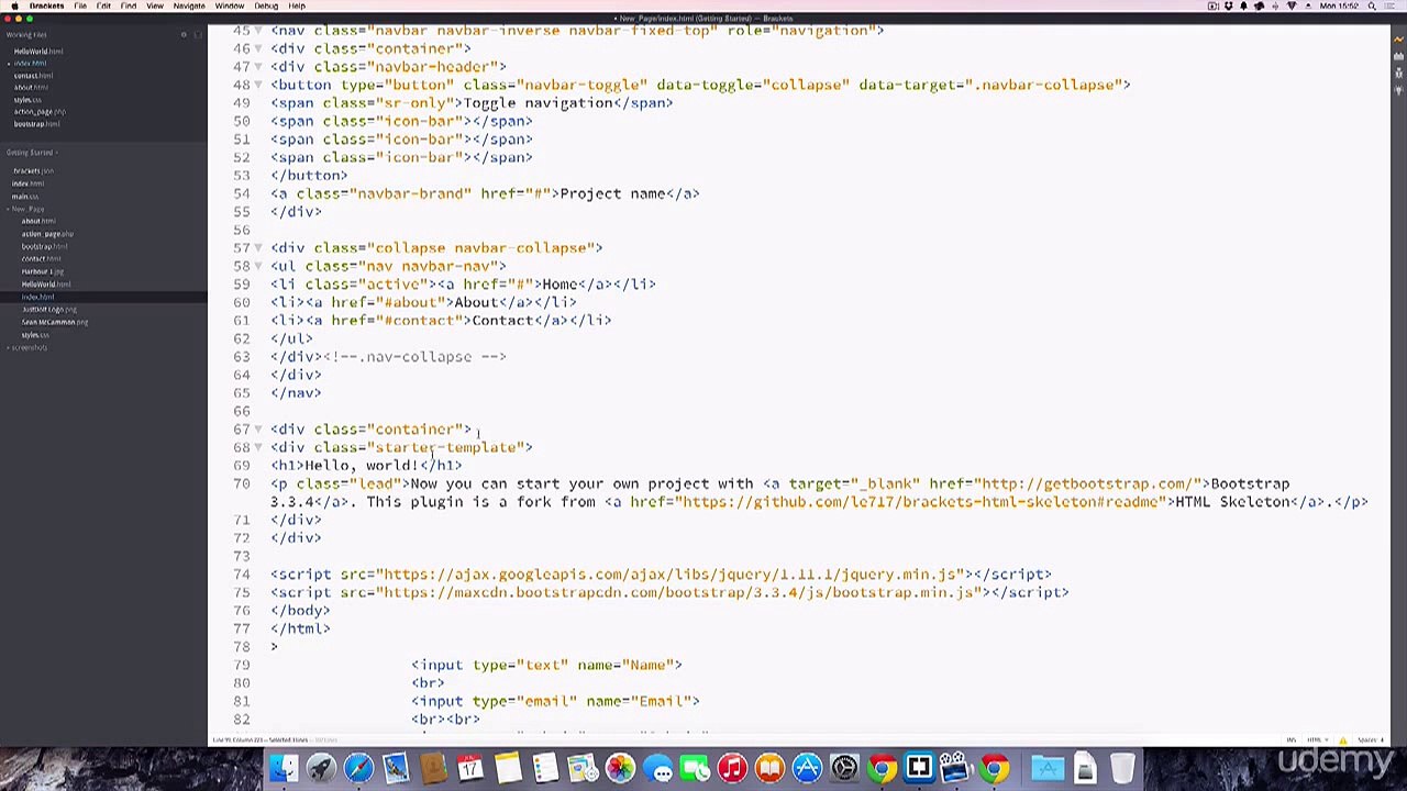 Creating the Webpage Body->HTML,CSS
