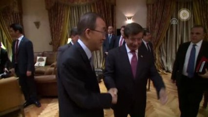 Davutoğlu, Ban Ki-Mun ile Bir Araya Geldi