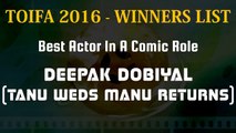 TOIFA 2016 WINNERS - Salman Khan (Bajrangi Bhaijaan), Deepika Padukone (Bajirao Mastani)
