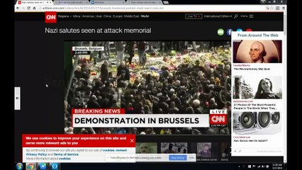 Nazi salutes seen at attack memorial