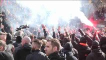 Detenidos una decena de ultras en la concentración por los atentados de Bruselas