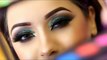 Asian Bridal Makeup | Mehndi Makeup And Hairstyling 2016 _ Green Smokey Eyes