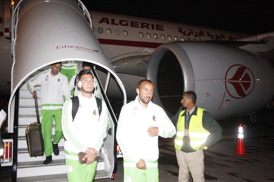 Arrivée des joueurs Algériens à Addis Abeba - Ethiopie Algérie - Qualifications CAN 2017