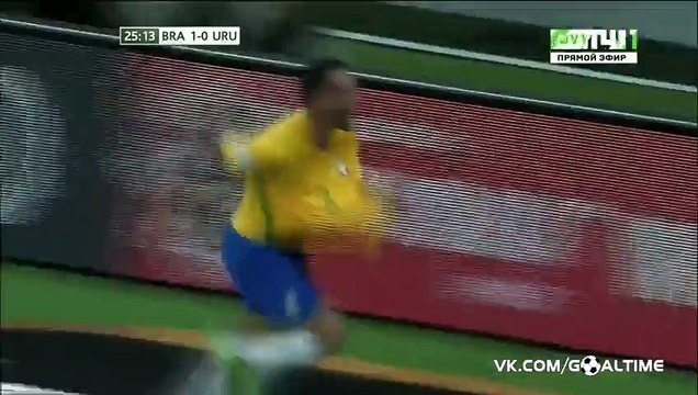 25' Augusto R. GOAL - Brazil 2 - 0 Uruguay 26.03.2016