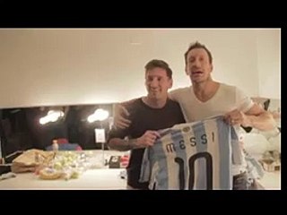 El detrás de escena de la visita de Lionel Messi con Nicolas Vazquez