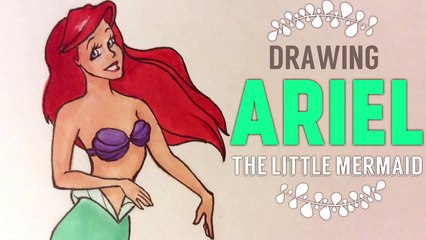How to Draw Ariel The Little Mermaid | AlexaArt