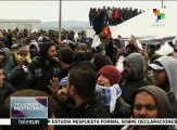 Cientos de refugiados se manifiestan para pedir apertura de frontera